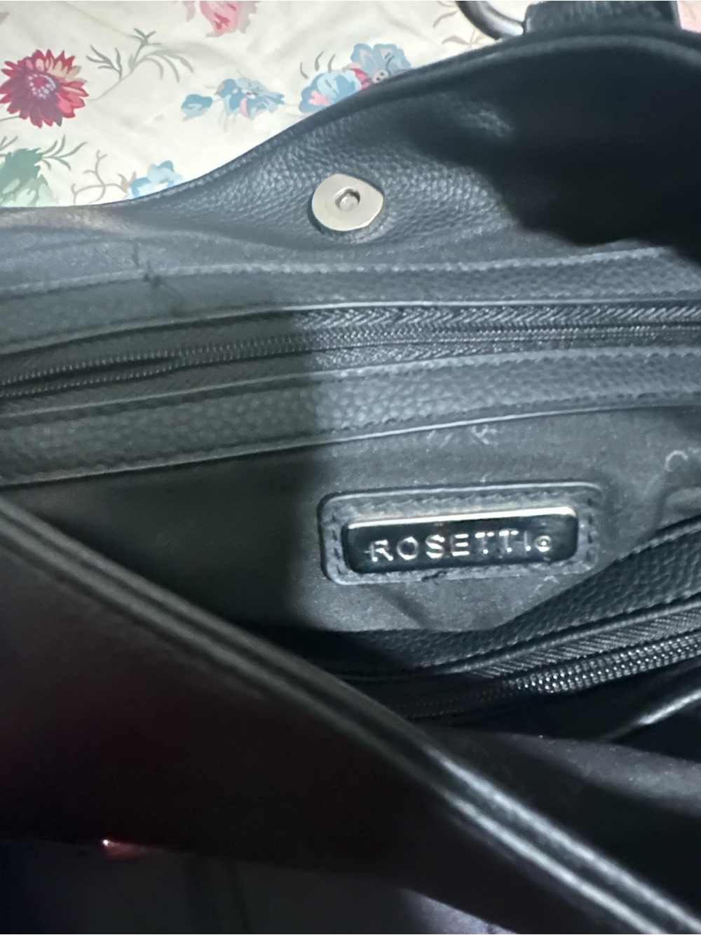 Rosetti Black Tote with Silver Hardware - Picture 8 of 8
